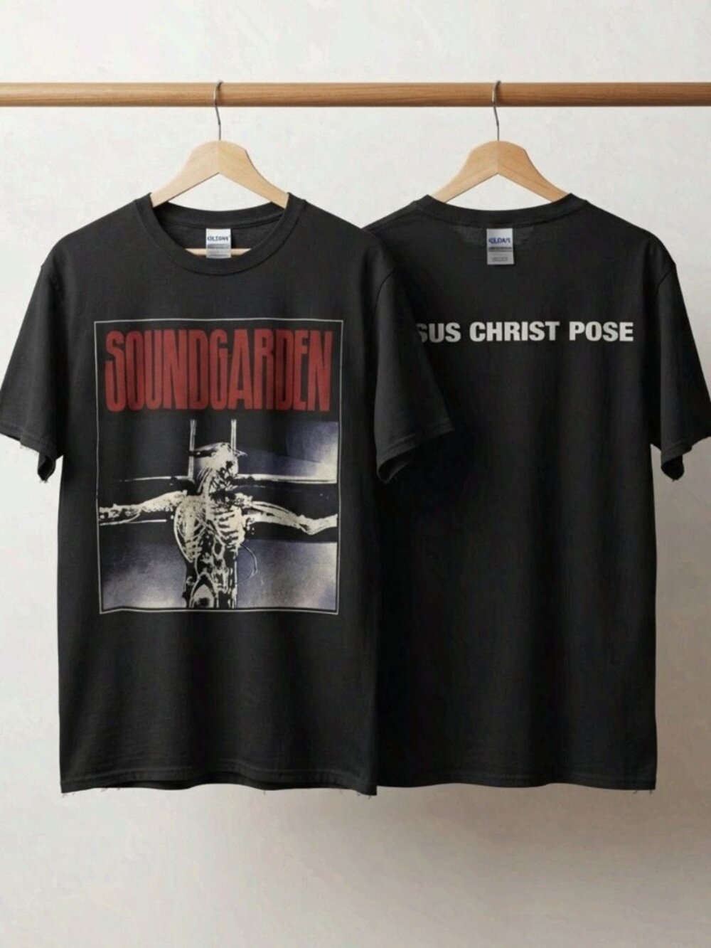 Soundgarden Jesus Christ Pose 90s Band Tour Chris Cornell T-Shirt REPRINT